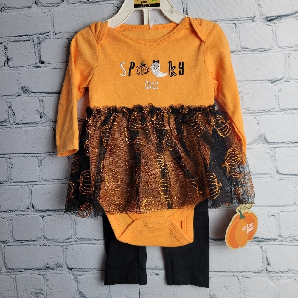 NWT Chick Pea 3-6M Spooky Cute Halloween Set